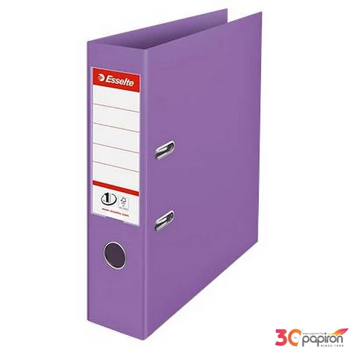 Iratrendező A4 Esselte 76mm,PP, élvédő sínnel Colour`Breeze levendula