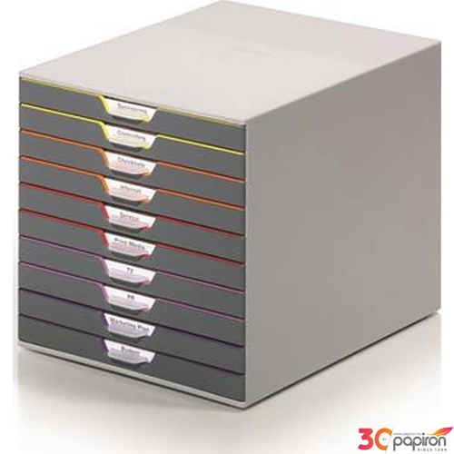 IrattároLó műanyag Durable Varicolor 10' 10 fiókos Iratrendezés DURABLE 761027