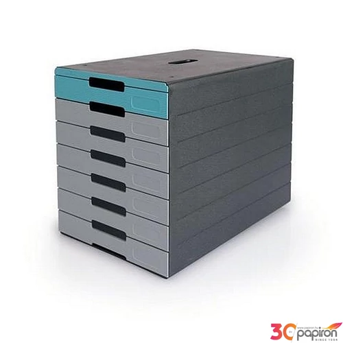 Irattároló műanyag 7fiókos DURABLE Idealbox pro 7 kék