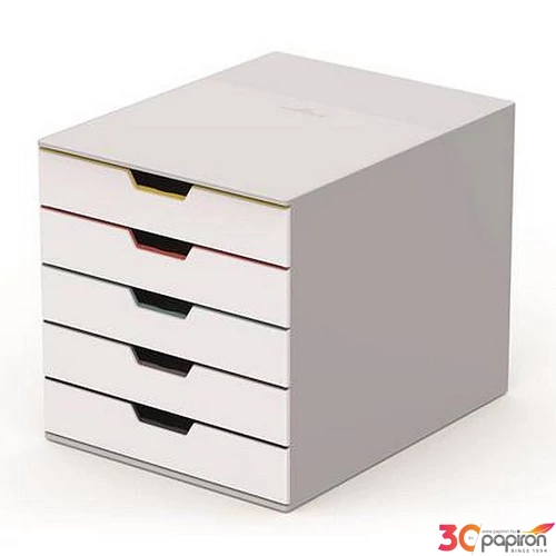 Irattároló műanyag Durable 5 fiókos Varicolor 5 fehér DB762526
