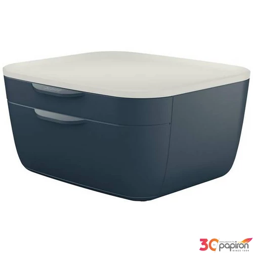 Irattároló műanyag Leitz 2 fiókos, Cosy, bársonyszürke E53570089