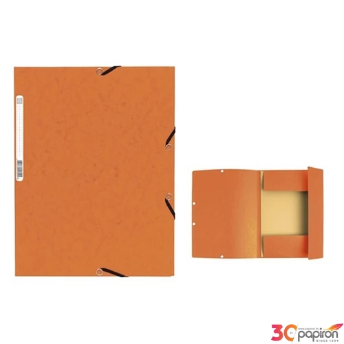 Gumis mappa A4 Exacompta 355g narancssárga 55304E