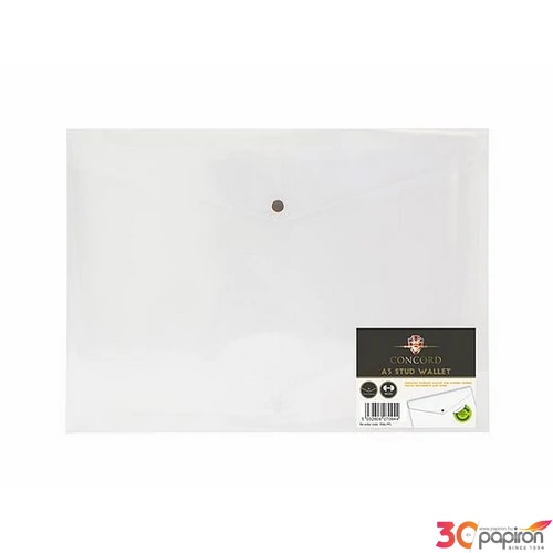 Irattartó tasak Pukka Pad A3, PP, patentos, Concord, áttetsző