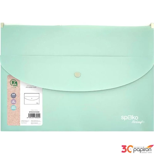 Irattartó tasak ReLeaf A4 PP SoftTouch menta 33x24,5 