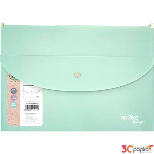Irattartó tasak ReLeaf A5 PP SoftTouch menta zöld 25x17cm 