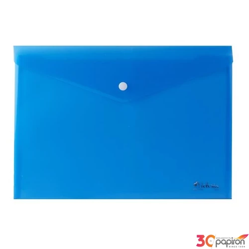 Irattartó tasak Victoria Offic A4, PP, patentos, kék