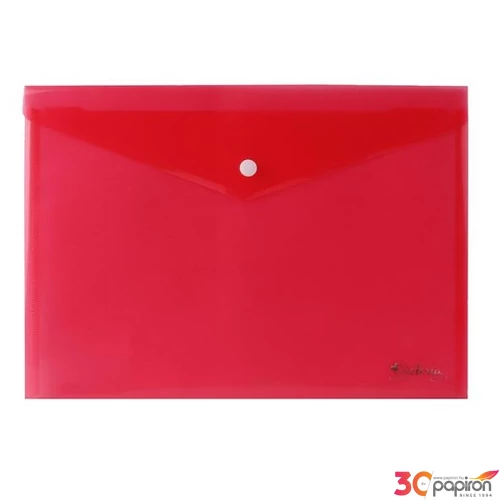 Irattartó tasak Victoria Offic A4, PP, patentos, piros