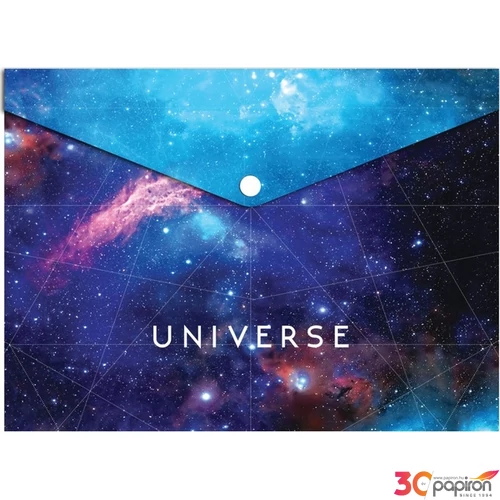 Irattasak A4 patentos Optima 180mic fényes mintás Universe Papiron patentos tasak