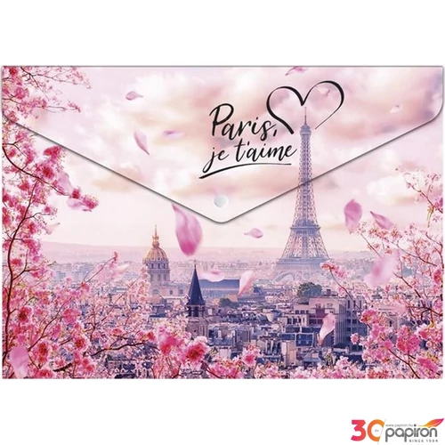 Irattasak A5 Panta Plast PP, patentos,180 mikron,Take me to Paris INP0410006956