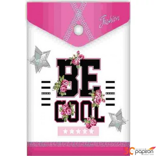 Irattasak A/6 patentos Argus Be cool feliratos virág csajos mintás Argus 1644-0273 A6 patentos PVC tasak