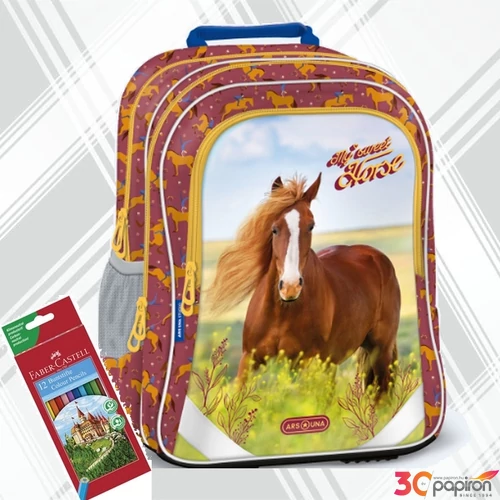 Ars una iskolatáska ErgoFit 24 ergo-fit My Sweet Horse (5358) 24literes 56173581 prémium 3év garancia ló