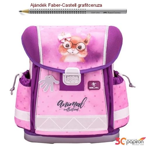Iskolatáska Belmil ergonómikus 21' Classy Sweet Squirrel 403-13 36x32x19 kb. 19l - 900g