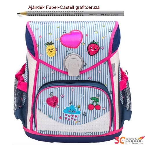 Iskolatáska Belmil ergonómikus 21' Cool Bag Patch Mania 405-42 35x28x23cm kb. 19l - 1000g