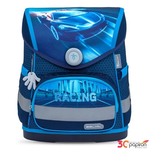 Iskolatáska Belmil ergonómikus Compact Racing Blue Neon BL40541AG12F