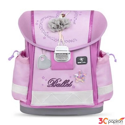 Iskolatáska Belmil ergonómikus Classy Ballerina, lila 