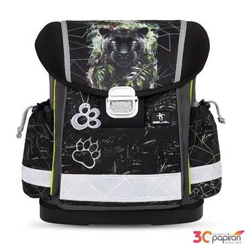 Iskolatáska Belmil ergonómikus Classy Black Panther 