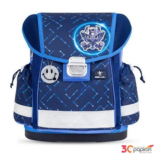 Iskolatáska Belmil ergonómikus Classy Navy Blue Tech űrhajós