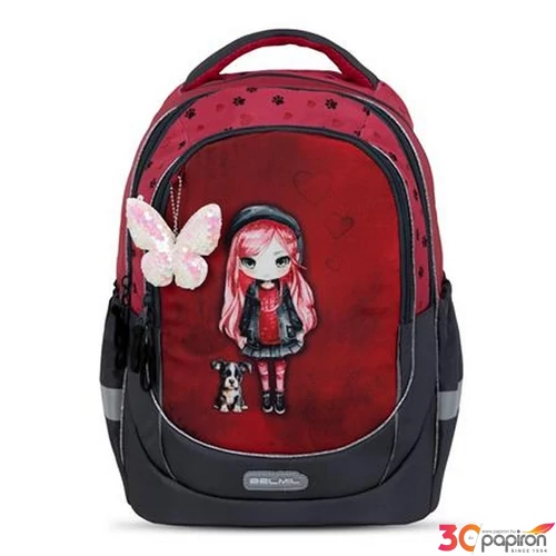 Iskolatáska Belmil ergonómikus Leisure Plus Ladybug Girl 