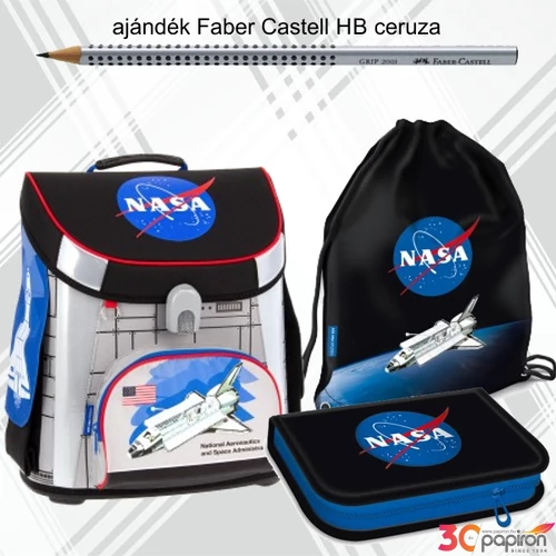 Iskolatáska szett Ars Una 21' NASA iskolatáska, tornazsák, tolltartó