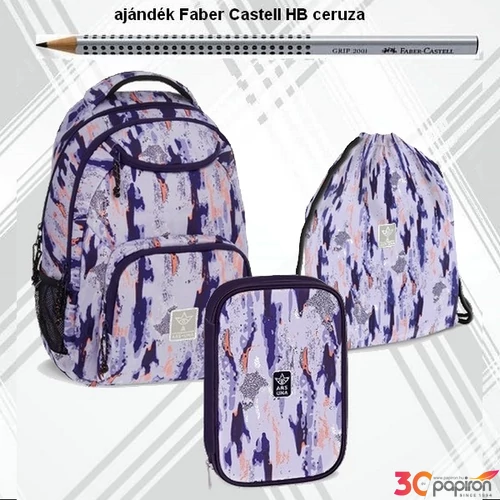 Iskolatáska szett Ars Una 25 Camouflage ergonómikus