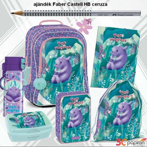 Iskolatáska szett Ars Una 25 Mon Mignon  táska, tolltartó tornazsák, kulacs uzsidoboz, gumis mappa
