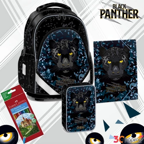 Ars Una 26 Black Panther iskolatáska szett