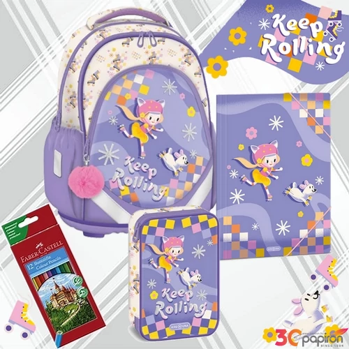 Iskolatáska szett Ars Una 26 Keep Rolling 3 részes