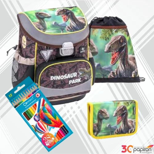 Iskolatáska szett Belmil 22' Mini-Fit Dinosaur Park 405-33 táska,tolltartó,tornazsák