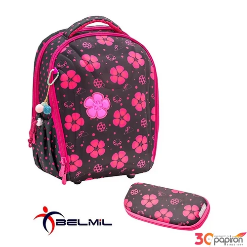 Iskolatáska szett Belmil 22' Sturdy Ladybug,338-82 tolltartóval