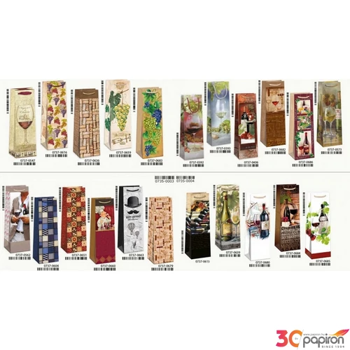 Ajándéktasak Italtasak Argus T3 12x40x9cm Happy Birthday 0737-0663 szülinapi Ajándéktasak