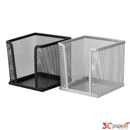 Fémhálós tömbtartó Victoria kockatömbtartó 10x10x10,5cm fekete Irodai kiegészítők Victoria Z701 BLACK