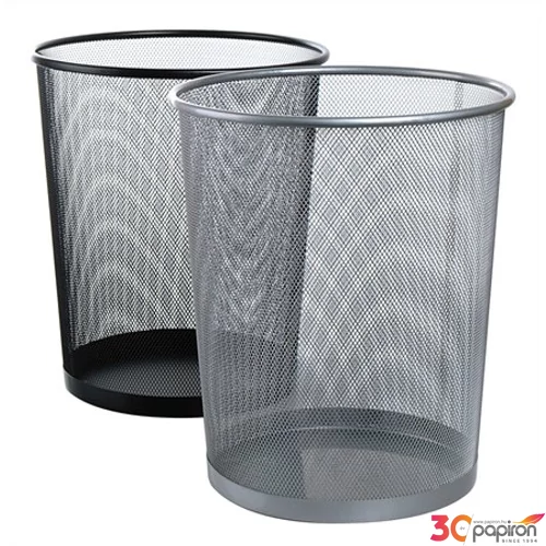 Fémhálós papírkosár Victoria 18L-es, 29,5x34,5cm fekete Irodai kiegészítők Victoria L5001 BLACK
