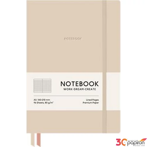 Jegyzetfüzet A5 Shkolyaryk kockás, 96 lap, puhafedeles,Genius,Latte SB7109K