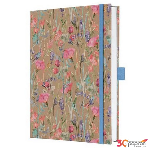 Jegyzetfüzet A5 Sigel exkluzív, vonalas, 96 lap, keményfedeles Jolie, Pure Wildflowers