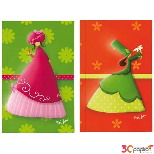 Jegyzetfüzet 7,5x12cm sima Clairefontaine Princesses 64lap 99864C