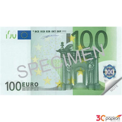 Jegyzettömb 120x61,5mm 70 lap, Panta Plast 100 Euro INP42305699
