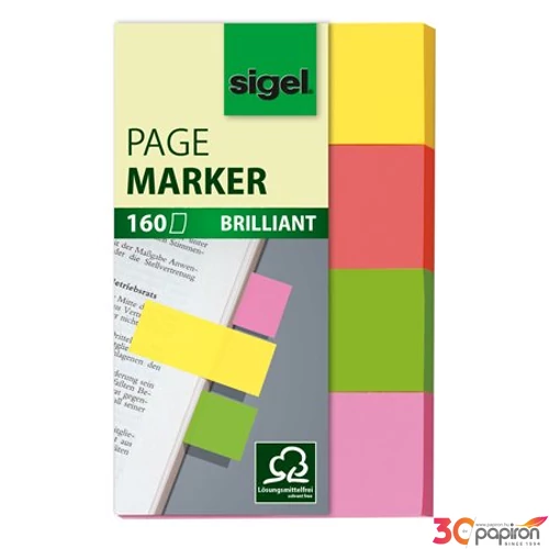 Jelölőcimke Sigel HN630 papír 4x40 lap, 20x50mm, "Multicolor vegyes szín