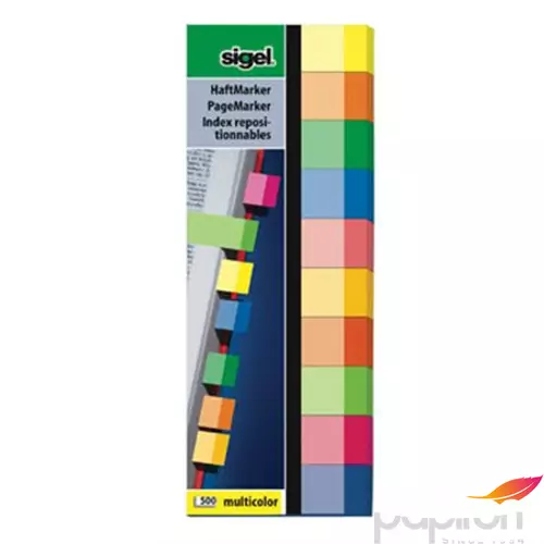 Jelölőcimke Sigel Multicolor papír 10szín HN682