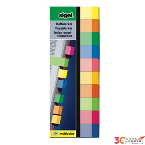 Jelölőcimke Sigel Multicolor papír 10szín HN682