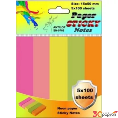 Jelölőcímke Deli 7154 papír 5 színű 50x15mm SN-9708 NEON
