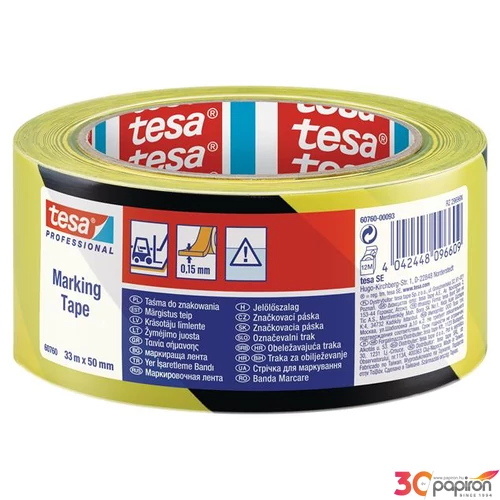 Jelölőszalag TESA Professional,50mm x 33 m sárga-fekete