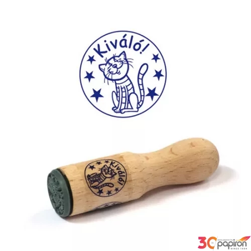 Jutalmazó bélyegző Fa nyomda, Kiváló 7cm átmérő