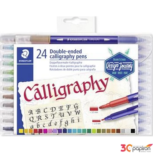 Kalligrafikus marker Staedtler Calligraph Duo kétvégű 24színű készlet Írószerek STAEDTLER 3005 TB24