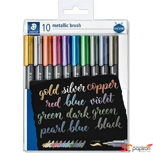 Dekormarker Staedtler 10 Design Journey Metallic Brush, kúpos TS8321TB10