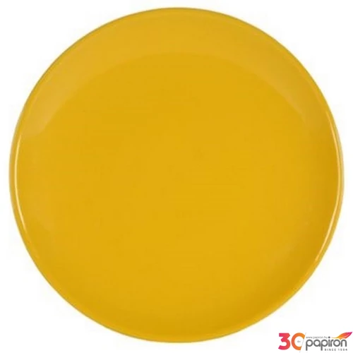 Tányér kerámia 21cm kistányér, sárga