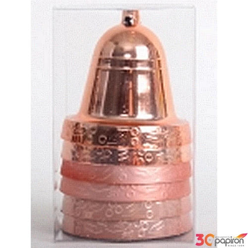 Karácsonyfa 6cm gömb HARANGx6 ROSEGOLD 6 karácsonyi dekoráció