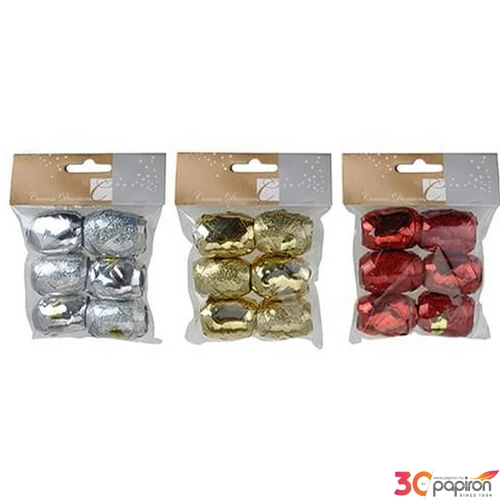 kötözőszalag metál '24 6db/csomag 5mmx10m kpm arany, ezüst, piros