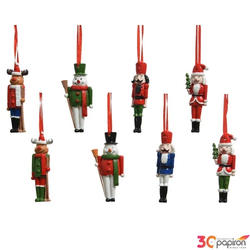 Diótörő Karácsonyi dekor 24' 8 féle 1db/ár 9cmx1cmx5.5cm sdkae
