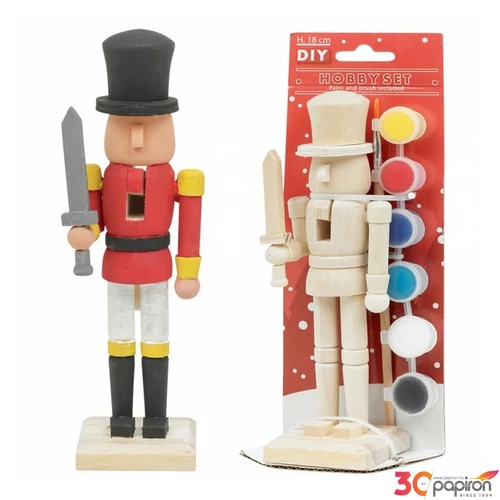 Kreatív festő készlet 24'' festhető, 25cm diótörő +festék+e kpm