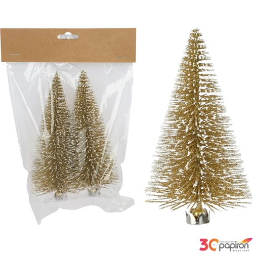 Karácsonyi dekor fenyőfa 14cm, csiptetős 2db/csomag kpm